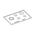 Hot Tray - 140015092285 Arbeitsplatte Inox Faure 744x5 [Electrolux Aeg]